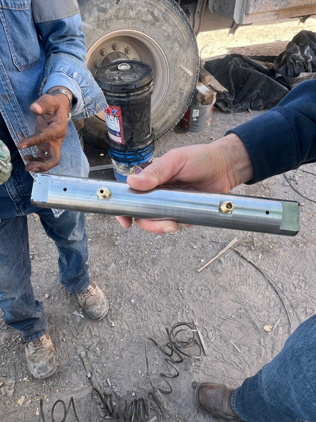Componente de gran diámetro maquinado en taller